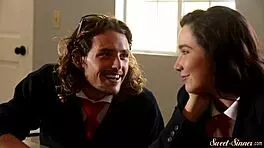 Slutty Stepsister Rides Cock in Glamorous Fantasy Storyline with Socks and Classy Pussy