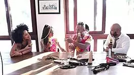 did they start in porn after liberal days? sexy black couple in sheer red