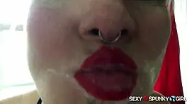 Sucking a Huge White Cock