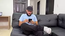 Best friend fucks and creampies in living room