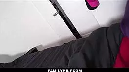 Wow! Skinny Blonde Stepmom with Braces Cums Hard on Stepson’s Huge Dick POV!