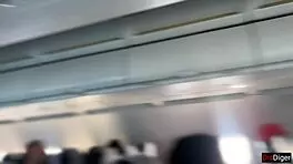 Public airplane dick flash gets me cumming in two minutes, huge cock exposed 😏