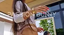 Choosing panties in public! Can you help me, neighbor?