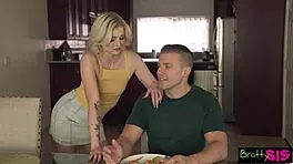 Hyley Winters Seduces Stepbro with Blowjob Leading to Monster Cock POV Orgasm