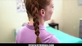 Tiny redhead teen stepsister explores taboo with Conor Coxxx