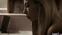 the stepmom milf says to her teen stepdaughter, 'let's have outdoor lesbian sex, blonde.'