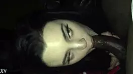 my amateur 19yr old spanish girl deepthroated that black cock