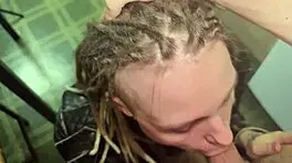 Her Leather Jacket Ignited Him So Much, We Nearly Broke the Table With Blowjob, Doggystyle, and Missionary