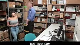 aryana amatista gets busted by officer, leading to fucking and ripped clothes