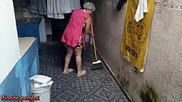 maid catches boss masturbating and offers silent deal for secret fun