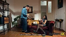 Hey, small 18+-titted brunette, cheating on your bf next door?