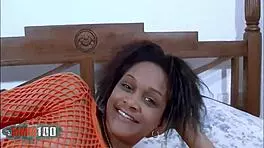 Intense anal fucking on the bed with shania, that delicious 18+ french black babe