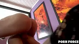 College cutie says, Can I handle this 200-pound meat mountain in a quickie? College dorm gets wild.