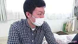 whoa, japanese step-dad shocked step-son with first uncensored escort fuck, cum inside!