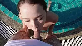 Stepdaughter with Blue Eyes Seduces Stepfather in Homemade Cowgirl Ride.