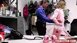 Teen Thief Sucks and Fucks Security Guard