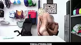 teenlifters - hot blonde teen shoplifter fucked by guard after deal