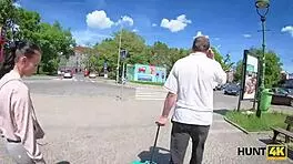Hunt4k young 18+ lovers cant leave the city so why girl gets fucked