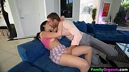 familyorgasm - me and stepdad sneak a quick blowjob in living room