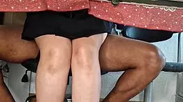 Carla Gets Too Horny in Public Restaurant, Rides Hard Despite Getting Caught