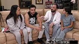 Mia Gives Handjob And Swallows Huge Load Backstage