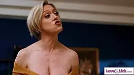 big tits cougar stepmom tongues her teen 18+ stepdaughters pussy