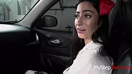 Step Dad Lifts Up Teen Skirt After Jasmine Vega