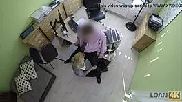 the loan4k agent fucked the tight teen pussy hard, then approved her loan right there