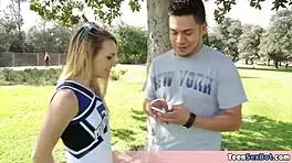Skinny Cheerleader Carmen Successfully Seduces Stepbro for a Wild Fuck