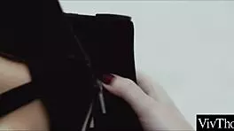 Bold Lesbian Teens in Lingerie Intensely Lick Each Other's Shaved Pussies at the Party.