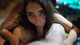want to see my beautiful latina girlfriend give a blowjob to my monster cock after work?