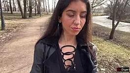 Cum Covers Girl’s Face for a Bold Park Walk to Shock Everyone