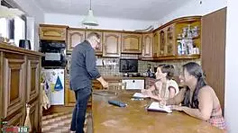 Very Vicious Interracial Threesome in Kitchen with Vampirosa and Paris