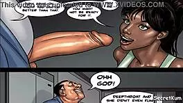 cheating husband brutally fucks his sexy ebony maid's pussy and ass in the kitchen