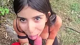 Karol Smith Gets Blown in Forest Outdoor Scene!