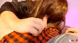 Stepmom sneaks into room to suck cock and get fucked