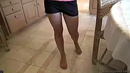 Close up of pretty Alexa's perfect ass taking a cock