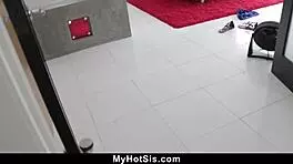 Step sis tricks stepbro into silence with sneaky moves