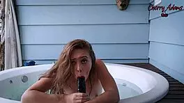 Girl Next Door Enjoys Toys In The Bath