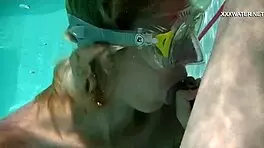 cum everywhere in the pool from blowjobs of cruz