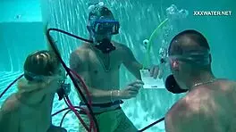 cum everywhere in the pool from blowjobs of cruz