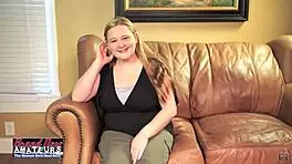 Smiling Chubby Nympho Rose Eats Ass and Gets Doggystyle Fuck with Cumshot!