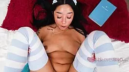 Teaching Teen 18+ Asian Step-Sis Anal Duties