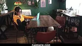 GOODY-GOODY STEP-SIBLINGS TURN INTO HARDCORE LOVERS COMPETING TO SEE WHO CUMS FIRST - FAMSUCK