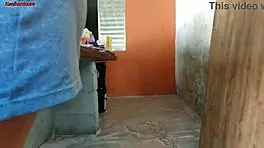 Wife left, short maid grabbed my dick and inserted it inside her at home.