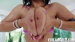 titty fuck with jonni darkko and hailey rose, big tits and ass hardcore.