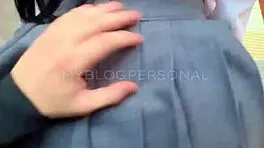 damn, check this colegiala getting filmed twice banging in the schoolyard and her room in uniform!