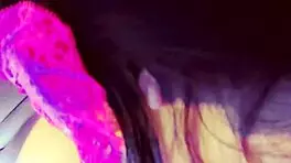 Hot girl deepthroats friend's cock as Christmas gift.