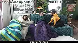 GOODY-GOODY STEP-SIBLINGS TURN INTO HARDCORE LOVERS COMPETING TO SEE WHO CUMS FIRST - FAMSUCK