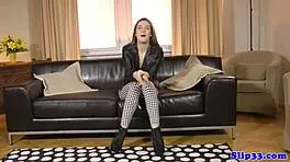 Beautiful teen makes old man's cock happy in missionary panties